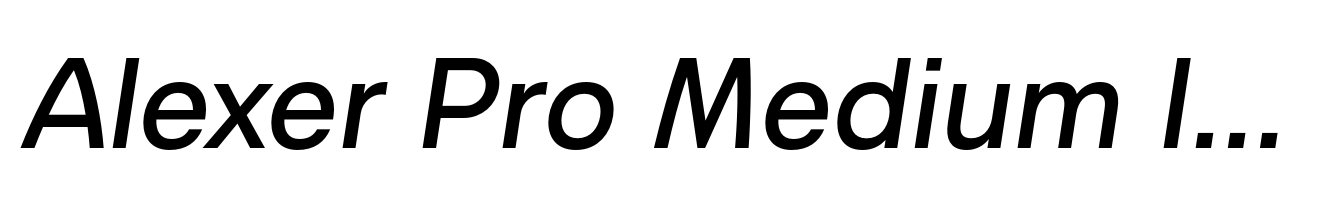 Alexer Pro Medium Italic